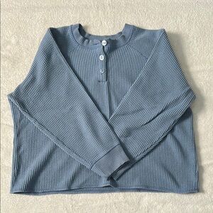 Old Navy Blue Crew Neck Sweater Ribbed Knit